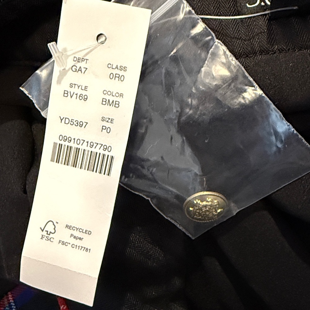 NWT J CREW Tartan Plaid Wool Blend Pants Trousers Classic Old Money Preppy 0P - Picture 6 of 8